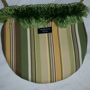 Bagolitas Green Yellow Striped Handbag Giraffe Fringe